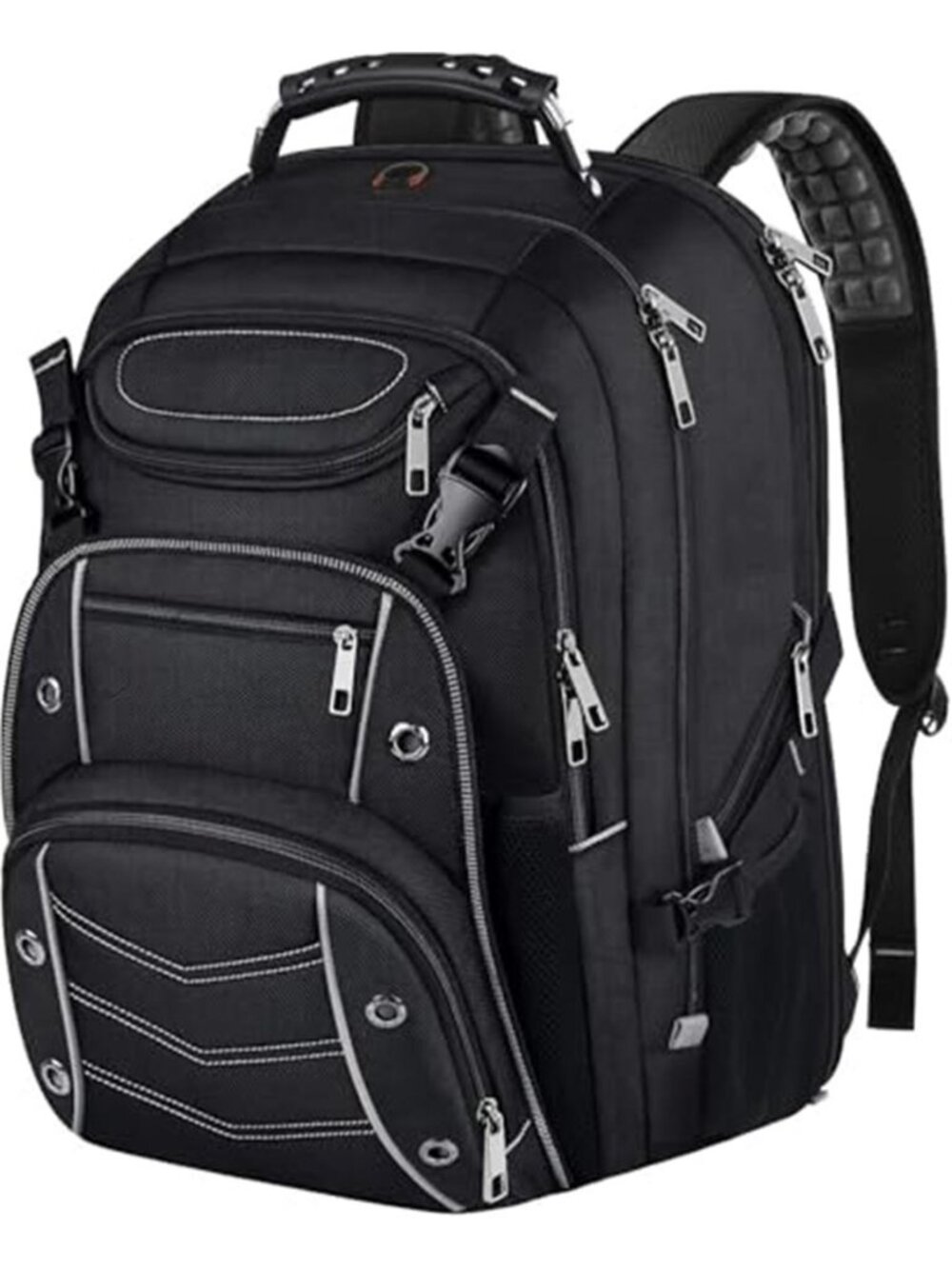 60L Extra Large Laptop Backpack TSA RFID Travel Gaming Fits 19 Inch Grey